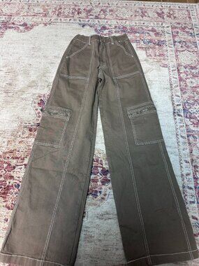 Rachel Paige Kids Girls Dark Tan Cargo Pants Size Small In Great Shape!!